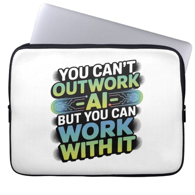 Artificial Intelligence Work With AI Graphic Laptop Sleeve (Front)