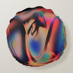 Artificial late afternoon, inflated skinned style round cushion