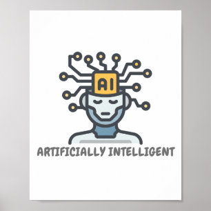 Artificially Intelligent text design Poster