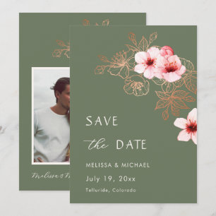 Artiistic Watercolor Cherry Blossom Save The Date