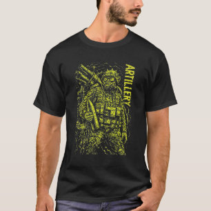 Artillery Toxic Warfare Soldier Illustration T-Shirt