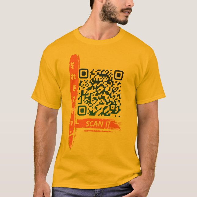 Artimis Unique Design QR Code Scan To Visit Insta T-Shirt (Front)