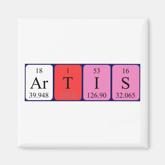 Artis periodic table name magnet (Front)