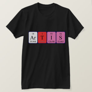 Artis periodic table name shirt