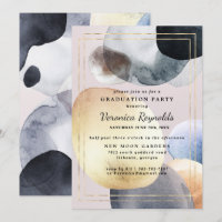 Artisan Abstract Shapes | Gold Navy Graduation