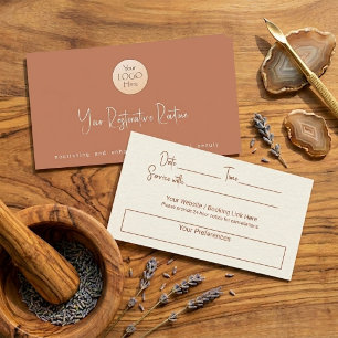 Artisan Agate Terracotta Boutique Appointment Business Card