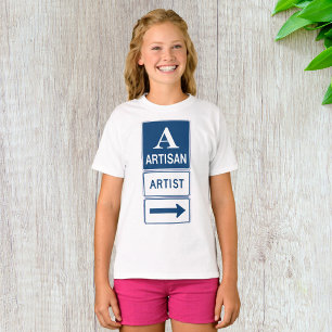 Artisan Artist Studio Sign Directional Arrow  T-Shirt