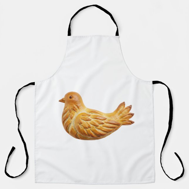Artisan Baked Bread Bird Sculpture Apron (Front)