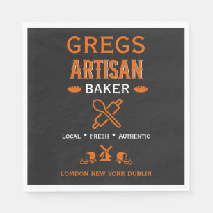 Artisan Bakery Business Promotion Napkin