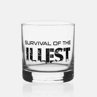 Artisan Brands "Survival of the Illest" Drinkware Whiskey Glass