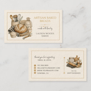 Artisan Bread Maker Baking Utensils Business Card