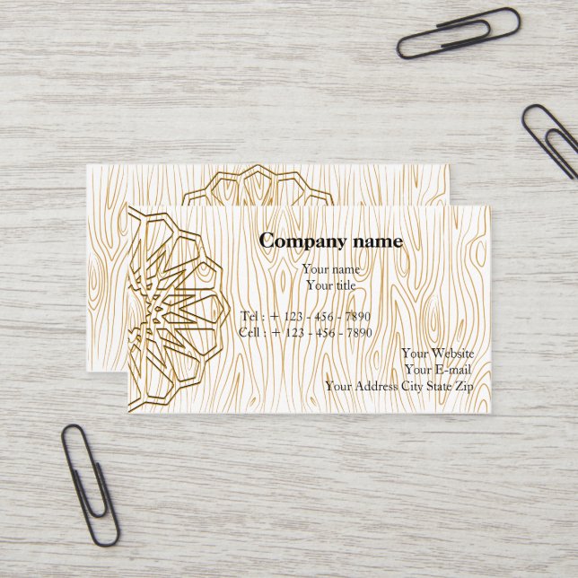 Artisan Business Card Design for a Woodworking  (Front/Back In Situ)
