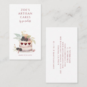 Artisan Cake Maker Pastry Chef Business Card