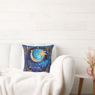 Artisan Celestial Moon Throw Pillow