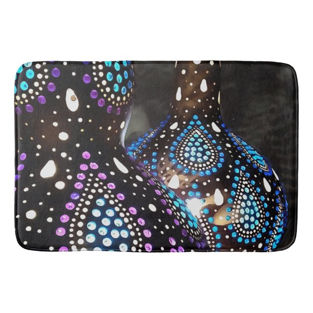 Artisan Craft Gourd Turkish Lanterns Acrylic Art Bath Mat (Front)