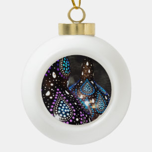 Artisan Craft Gourd Turkish Lanterns Acrylic Art Ceramic Ball Christmas Ornament