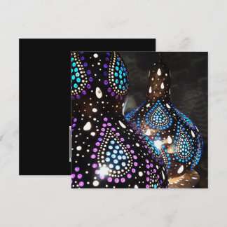 Artisan Craft Gourd Turkish Lanterns Acrylic Art Invitation