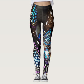 Artisan Craft Gourd Turkish Lanterns Acrylic Art Leggings