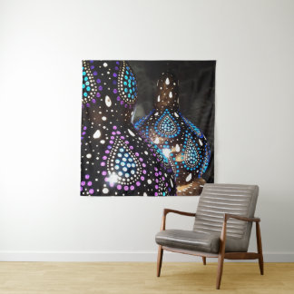 Artisan Craft Gourd Turkish Lanterns Acrylic Art Tapestry