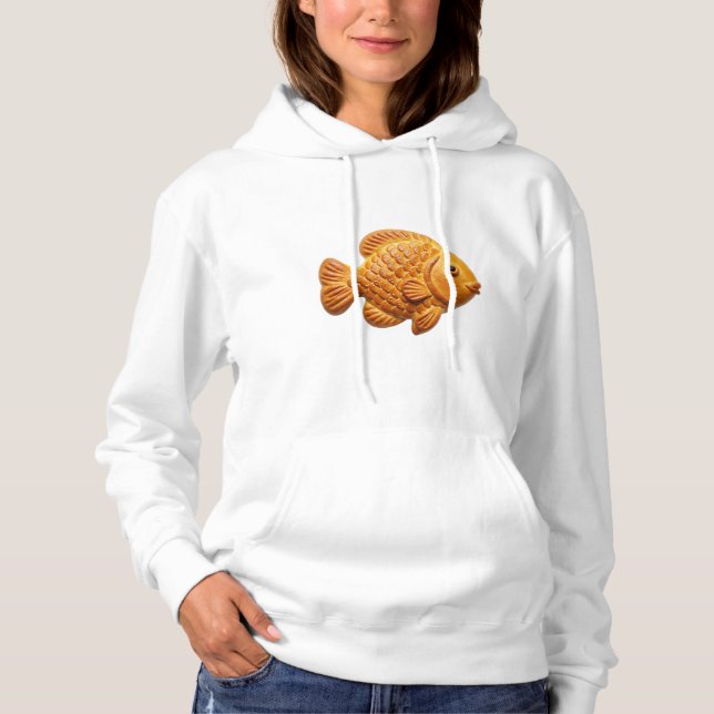 Artisan Fish Bread Loaf - Golden Baked Food Sculpt Hoodie (Front)