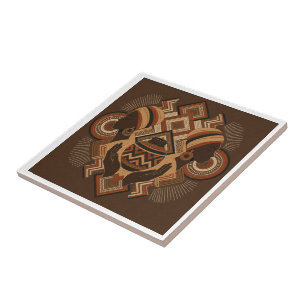 Artisan Heritage Ceramic Tile Geometric Wall Art