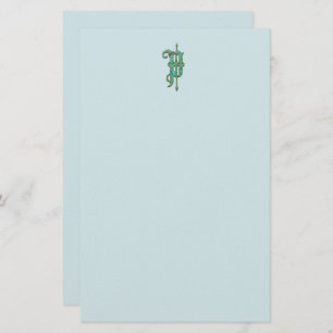 Artisan Monogram P Green Garden Felt Stationery