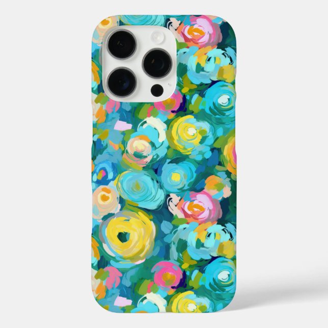 Artisan Painted Floral Pattern Colourful Fun Her Case-Mate iPhone Case (Back)