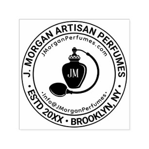 Artisan Perfume Business Name Location URL Email Self-inking Stamp