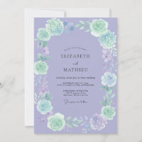 Artisan Periwinkle Mint Peony Wedding