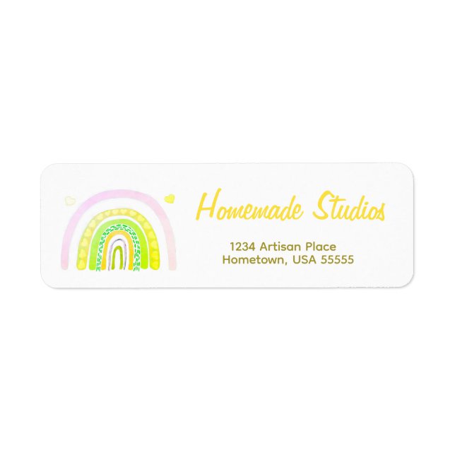 Artisan Rainbow 'Happiness is Homemade'  (Front)