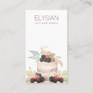 Artisan Watercolor Baker Bakery Pastry Chef  Business Card