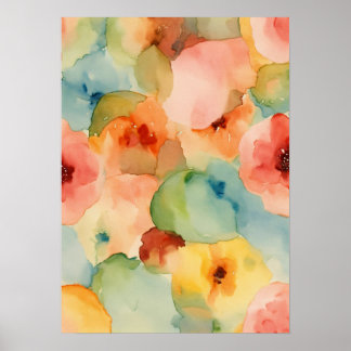 Artisanal Elegance: Handcrafted Watercolor Wall Ar Poster