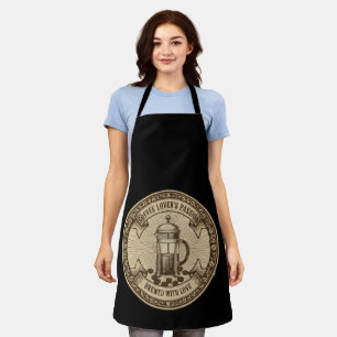 Artisanal French Press Coffee Vintage "Brewed Apron