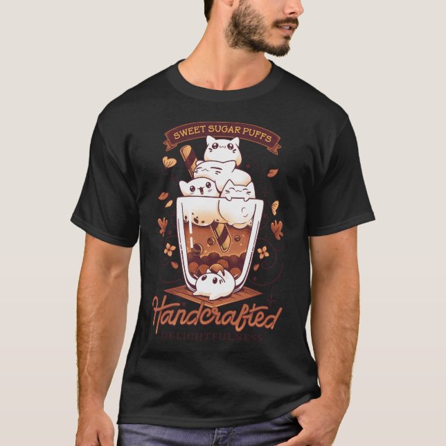 Artisanal Kitten Tea - Cute Bubble Cats T-Shirt (Front)