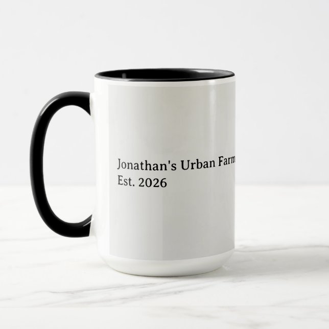 Artisanal Speckled Egg Personalised Coffee Mug (Left)