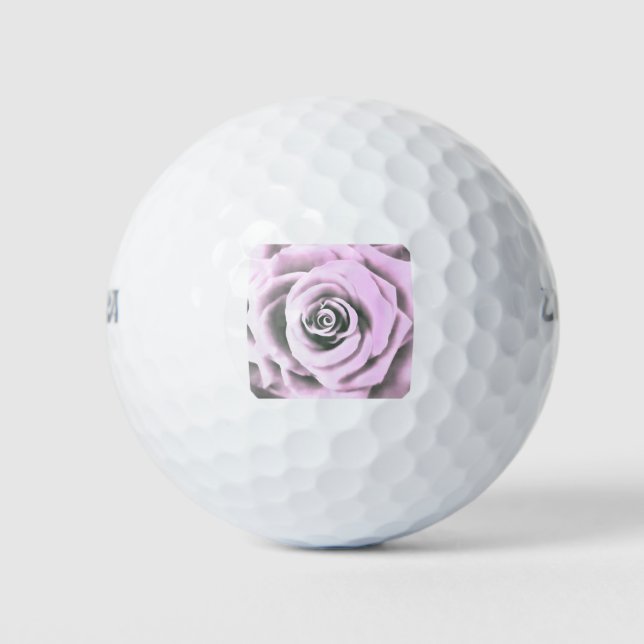 Artisitc Big Pale Peach Rose Golf Balls (Front)