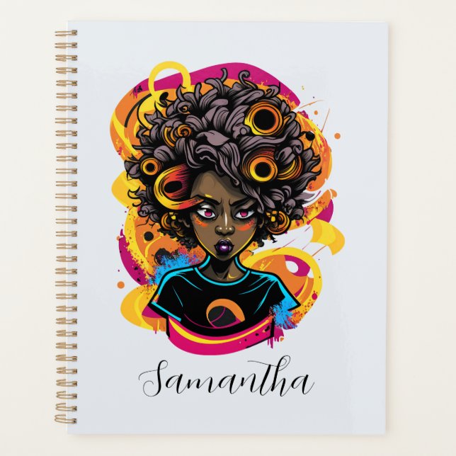 Artist Afro Woman Planner (Front)