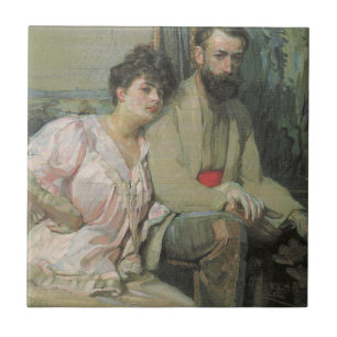 Artist and Wife (by Frantisek Kupka) Tile