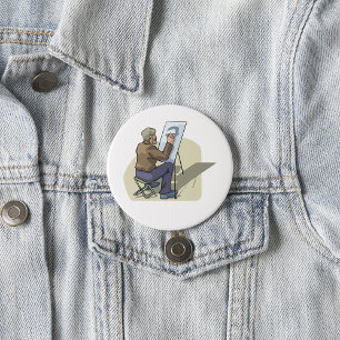 Artist At Work 7.5 Cm Round Badge