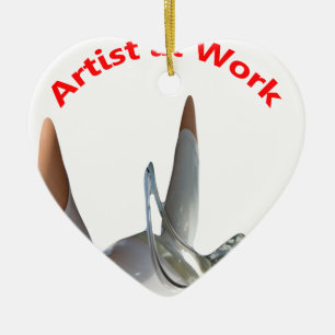Artist at Work Ceramic Tree Decoration