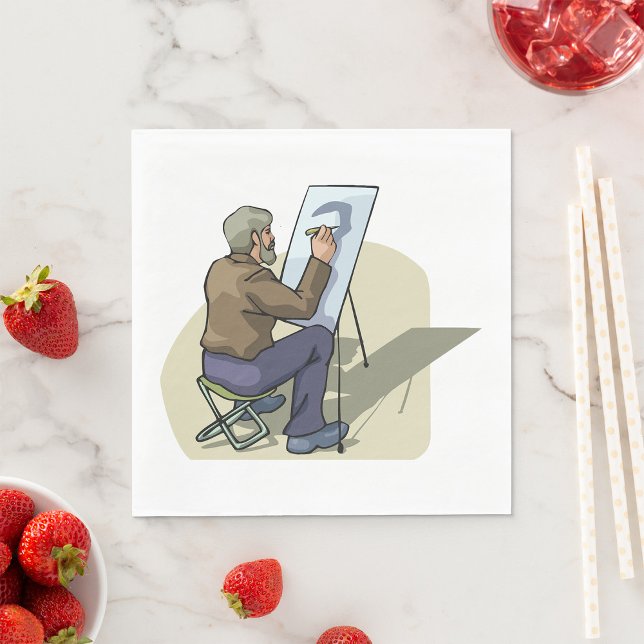 Artist At Work Napkin (Creator Uploaded)