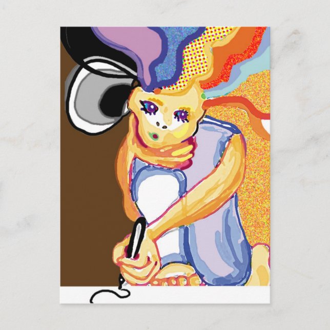 Artist at work postcard (Front)