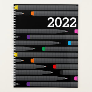 Artist Black Pens Pattern Year Planner