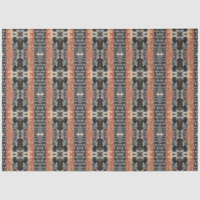 Artist Brown Orange Large Abstract Geometric Tissue Paper (Front)