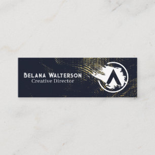 Artist Brushed Logo   Halftone Abstract Background Mini Business Card