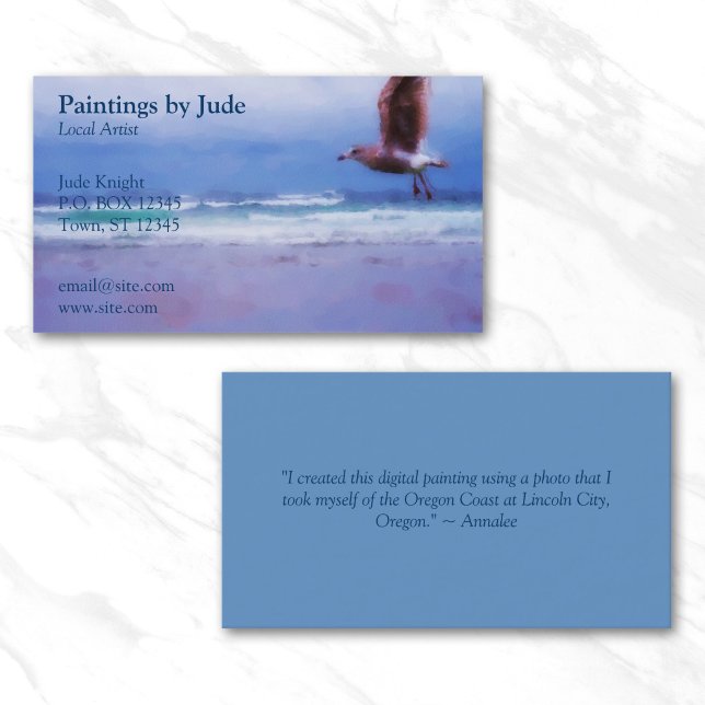 Artist Business Card (Artist Business Card - Add an image of your own artwork or painting.)