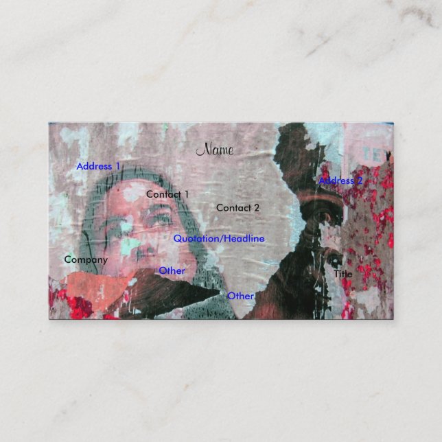 Artist Business Card - Customisable (Front)