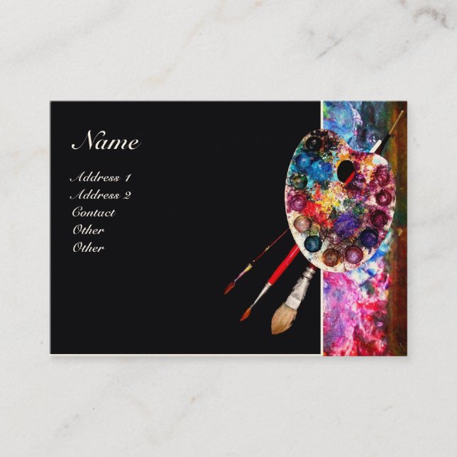 ARTIST COLOR PALETTE / Painter,Fine Art Materials Business Card (Front)