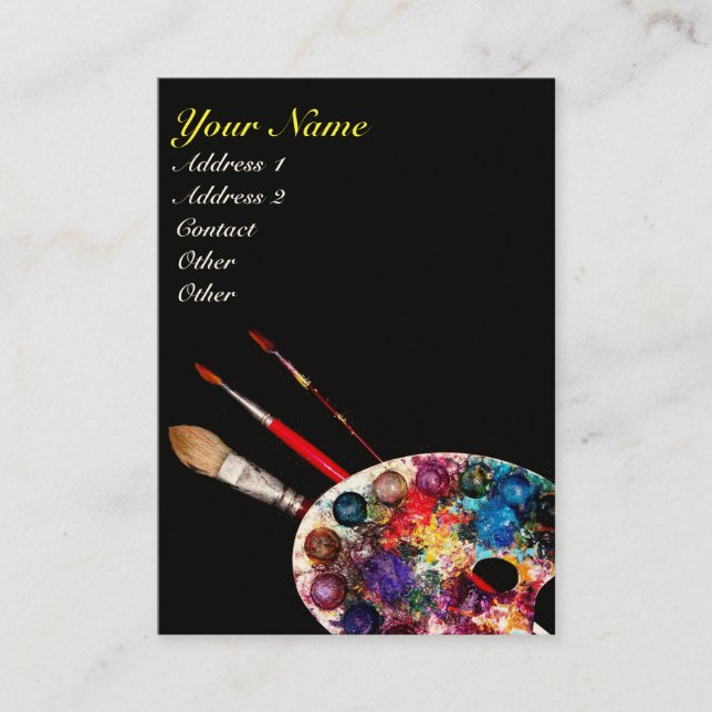 ARTIST COLOR PALETTE / Painter,Fine Art Materials Business Card (Front)