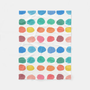 Artist Color Sample Polka Dots  Fleece Blanket